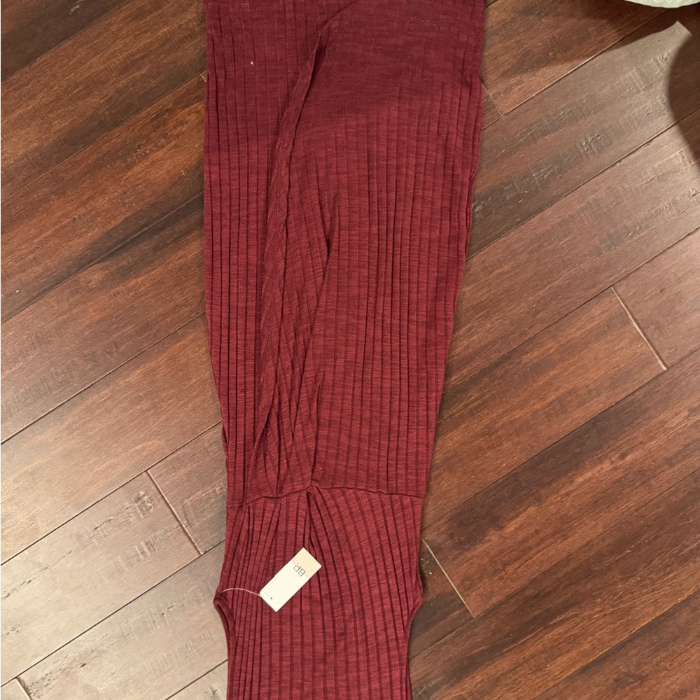 BP Burgandy Ribbed Midi Dress - Picture 5 of 5